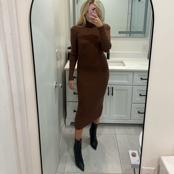 ASTR the Label Long Sleeve Turtleneck Sweater Dress - Picture 2 of 11